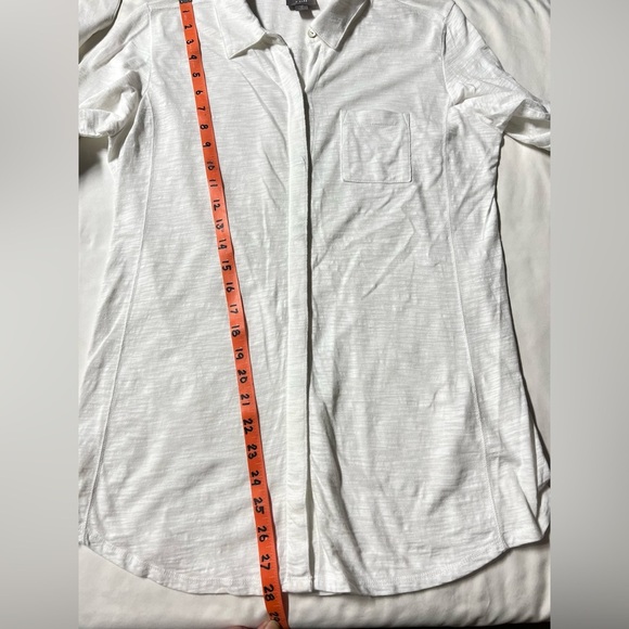 J. JILL White  cotton long sleeve button down‎ shirt size S. - Picture 13 of 13